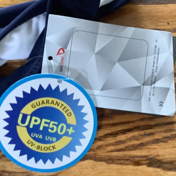 Swim Top Sz 38 Navy One Shoulder Baleaf. NWT - Picture 5 of 7